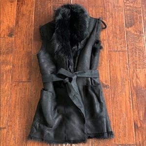 Vince Reversible Spanish Toscana shearling Vest